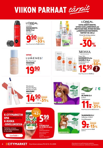 K-Citymarket tarjouslehti viikolta 7 sivu 8
