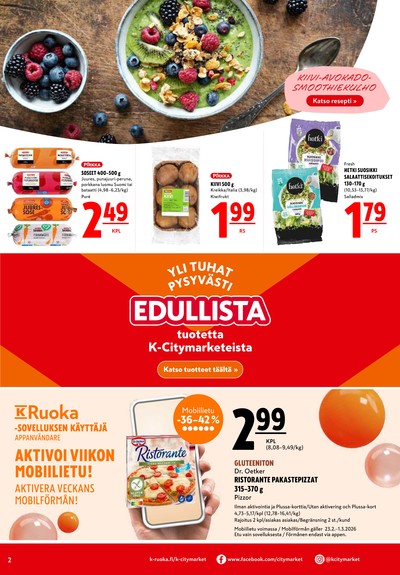 K-Citymarket tarjouslehti viikolta 9 sivu 2