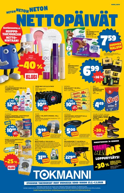 Tokmanni tarjouslehti viikolta 9 sivu 1